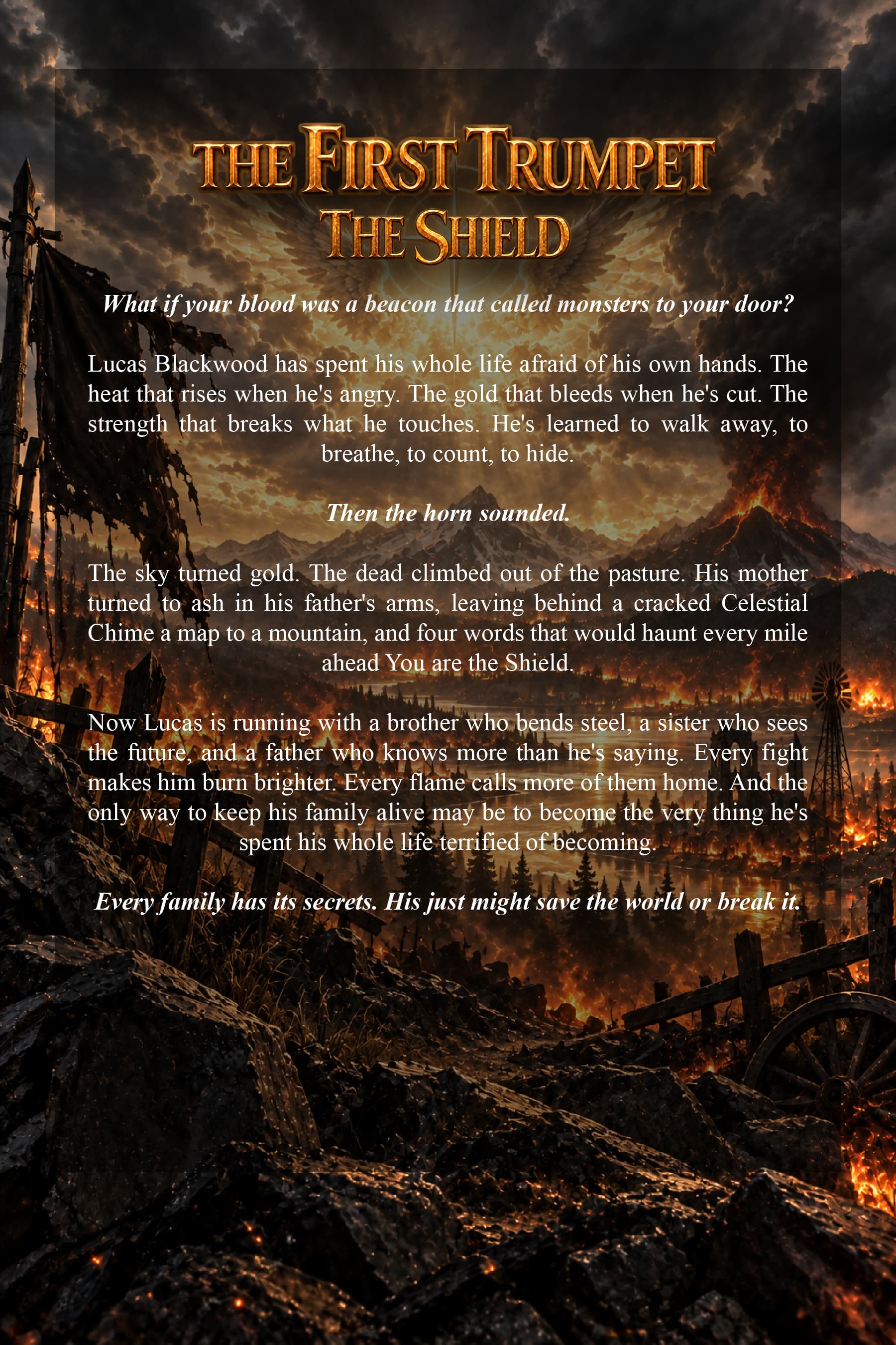 The First Trumpet: The Shield — Back Cover Synopsis